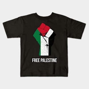 Free paslestine Raised Fist Kids T-Shirt